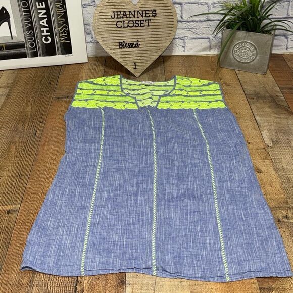 J.CREW Womens Linen Blend Beach Tunic Cover Up Shirt, Top Embroidery Size S - Picture 9 of 12